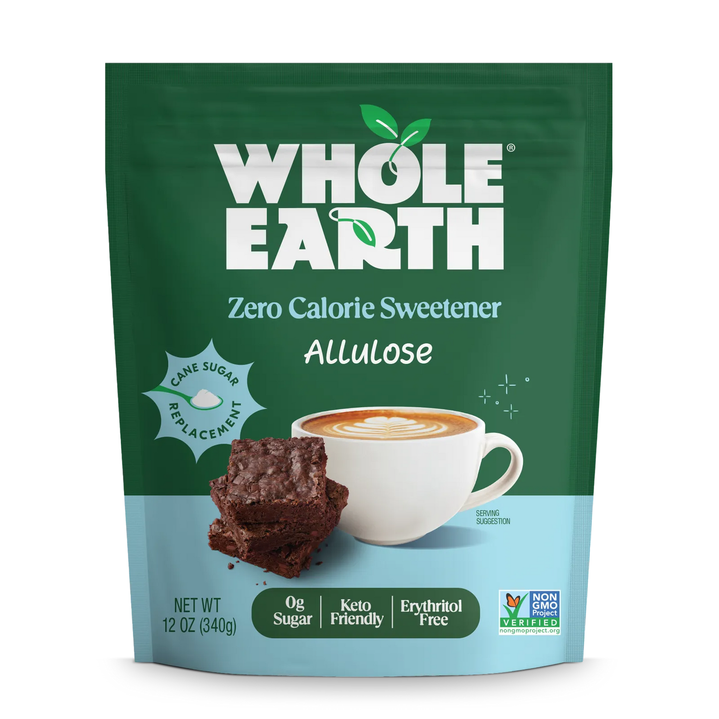 Whole Earth Granulated Allulose 12 oz Front Panel