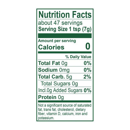 Whole Earth Liquid Allulose 11.5 oz Nutrition Facts