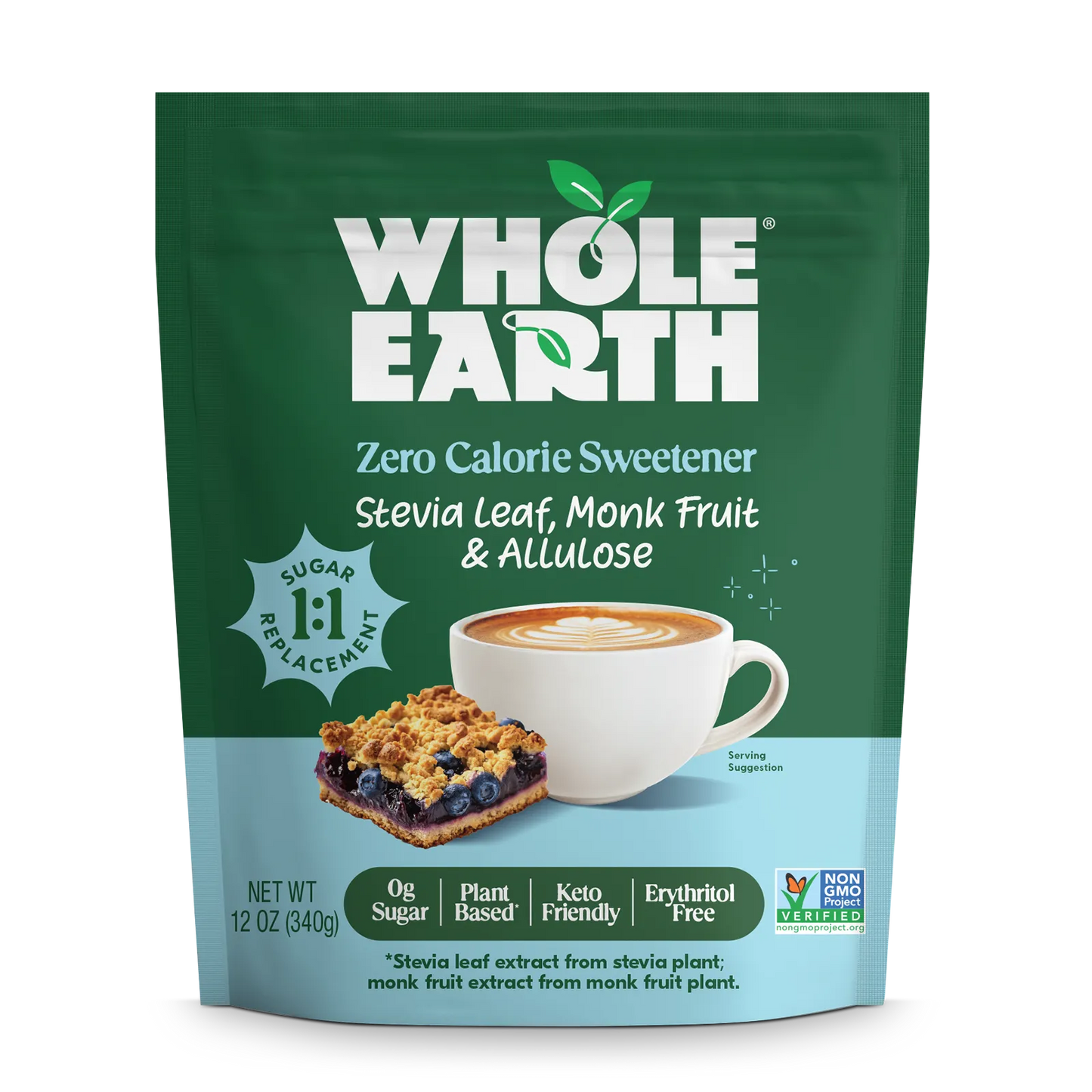 Whole Earth Stevia Leaf, Monk Fruit & Allulose bag