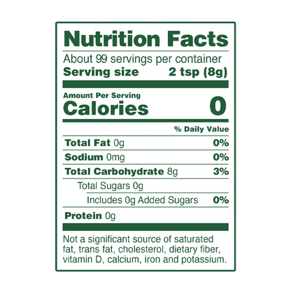 Whole Earth Allulose & Monk Fruit - 28oz Nutrition Facts 