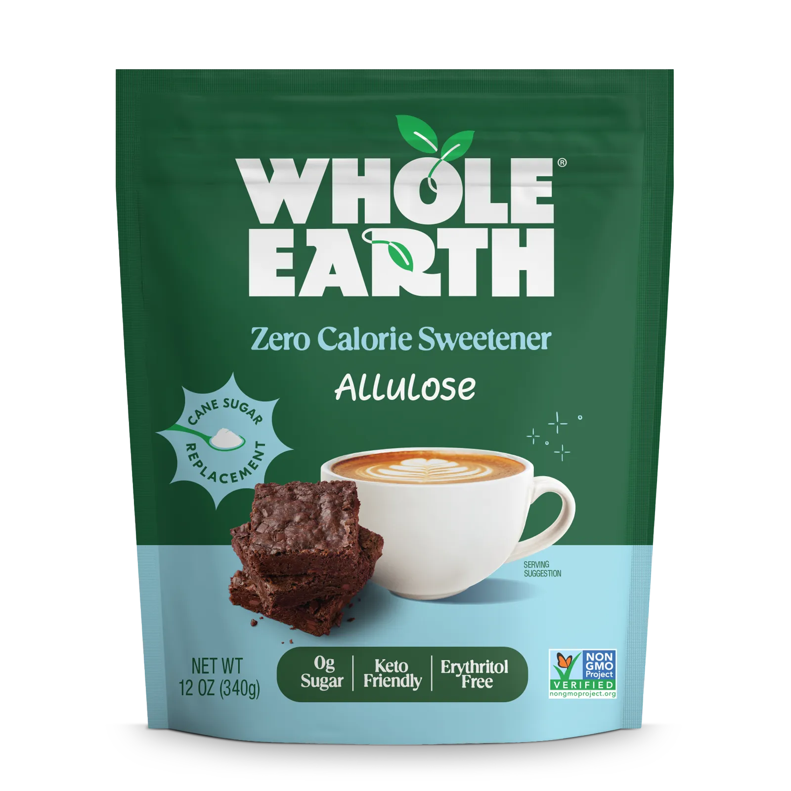 Whole Earth Granulated Allulose 12 oz Front Panel