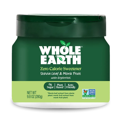 succulent natural sweetener Whole Earth Sweetener Stevia & Monk Fruit Blend